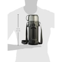 Lock&Lock Thermoskan - Isoleerkan - Thee En Koffie - Lekvrij - 1,5 Liter - RVS - Inklapbaar Handvat - Zwart -Bekerwinkel 1200x1200 70
