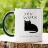 I Work Hard Kat Mok - Katten - Juf Cadeau - Meester Cadeau - Verjaardagscadeau - Cadeau - Verjaardag Cadeau Man - Cadeau Voor Man - Cadeau Voor Vrouw - Mokken - Theeglazen - Koffiekopjes -Bekerwinkel 1200x1200 704