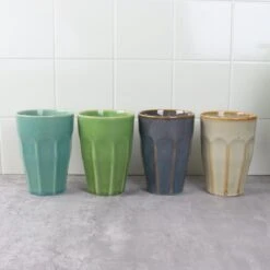 Orange85 Cappuccino Mokken - Latte Macchiato Glazen - 330 Ml - Hittebestendig - Set Van 4 - Porselein - Multicolor - Cappuccino Glazen - Cappuccino Kopjes -Bekerwinkel 1200x1200 770