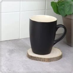 OTIX Koffiekopjes - Met Oor - Set Van 6 - Theekoppen - 340ml - Zwart - Keramiek -Bekerwinkel 1200x1200 799