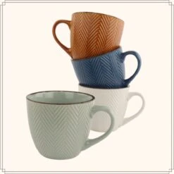 OTIX Koffiekopjes - Met Oor - Set Van 4 - Verschillende Kleuren - Aardewerk - 250 Ml 17 OTIX Koffiekopjes - Met Oor - Set Van 4 - Verschillende Kleuren - Aardewerk - 250 Ml -Bekerwinkel 1200x1200 809