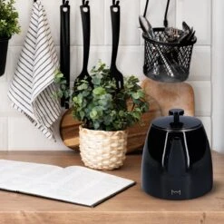 Vaja® Theepot Juliette Met Filter - Dubbelwandig -Theekan 1.0L - Glimmend Zwart -Bekerwinkel 1200x1200 880