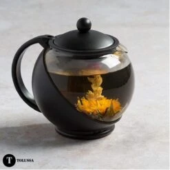 Tolussa Premium Theepot Glas Met Filter - 1.25L - Zwart - Isolerend - Lekt Niet -Bekerwinkel 1200x1200 892