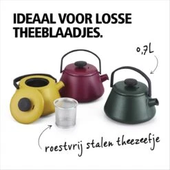 BRABANTIA T-TIME Donkergroene Theepot - Gietijzer - 0,7 L - Inclusief Zeefje -Bekerwinkel 1200x1200 899