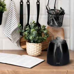 Vaja® Camille Theepot Zwart Met Filter - 1 Liter - RVS - Dubbelwanding -Bekerwinkel 1200x1200 916