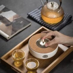 ConBlom Keramische Theepot, Warmer, Theewarmer, Koffiewarmer, Stoofje, Met Kurk-stoofje, Theepot Basis, Theefornuis, Melkwarmer Voor Thuis, Café, Theemelk (zonder Kaars En Theepot) -Bekerwinkel 1200x1200 951