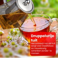 Procidi® Glazen Theepot Met Filter - Theekan Met Infuser - Dubbelwandig Borosilicaat Glas - Thee Thermoskan - Koffiekan 750 ML - Teapot 20 Procidi® Glazen Theepot Met Filter - Theekan Met Infuser - Dubbelwandig Borosilicaat Glas - Thee Thermoskan - Koffiekan 750 ML - Teapot -Bekerwinkel 1200x1200 959