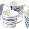 Royal Doulton Pacific - 6x Mok / Beker - Porselein - Wit / Blauw - 450 Ml - Set Van 6 Mokken 1 Royal Doulton Pacific - 6x Mok / Beker - Porselein - Wit / Blauw - 450 Ml - Set Van 6 Mokken -Bekerwinkel 1200x495