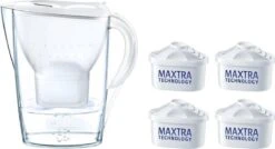 BRITA Waterfilterbundel Marella Cool White + 4 MAXTRA+ Filterpatronen -Bekerwinkel 1200x649