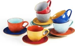 Vivi Oggi - Koffiekopjes Set Van 6 - Ø 9cm - Cappuccino - Kop En Schotel - 150 Ml - Italië 20 Vivi Oggi - Koffiekopjes Set Van 6 - Ø 9cm - Cappuccino - Kop En Schotel - 150 Ml - Italië -Bekerwinkel 1200x746