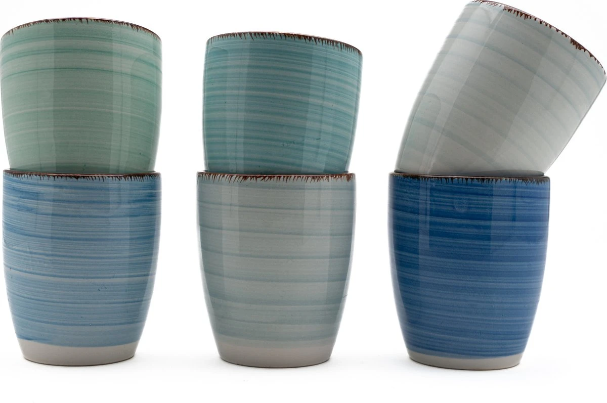 Koffiekopjes - Ocean Blue - Koffiebeker - Unieke Kleuren - Blauw - Set Van 12 Kopjes (ook Los Verkrijgbaar) - 160ML En 340ML - Porselein - Hip En Trendy 4 Koffiekopjes - Ocean Blue - Koffiebeker - Unieke Kleuren - Blauw - Set Van 12 Kopjes (ook Los Verkrijgbaar) - 160ML En 340ML - Porselein - Hip En Trendy - Afbeelding 2