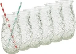 Merkloos Beker - Glas Ananas - 6 Stuks - Zomer - Cocktail -400ml -Bekerwinkel 1200x857 2