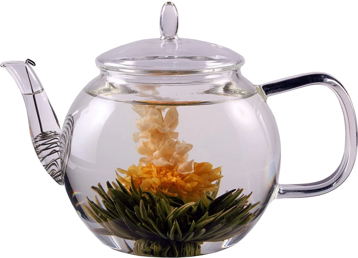 Feelino Special Edition Thee- En Koffiepot 800 Ml Met Zeef In De Uitloop En Glazen Deksel, Ideaal Voor 2 Personen 3 Feelino Special Edition Thee- En Koffiepot 800 Ml Met Zeef In De Uitloop En Glazen Deksel, Ideaal Voor 2 Personen