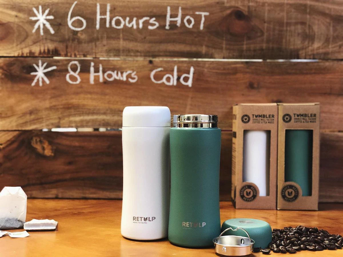 Retulp - Tumbler Thermosbeker - Teal Green - 300 Ml - Thermosfles - Groen 12 Retulp - Tumbler Thermosbeker - Teal Green - 300 Ml - Thermosfles - Groen - Afbeelding 10