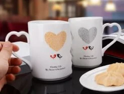 Faseras Liefdesmok/Couple Mok - Liefdesgeschenk - Huwelijksgeschenk - Hartje/Vogeltje - Porselein - 360ml - Wit 7 Faseras Liefdesmok/Couple Mok - Liefdesgeschenk - Huwelijksgeschenk - Hartje/Vogeltje - Porselein - 360ml - Wit -Bekerwinkel 1200x907