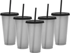 Herbruikbare Bekers Met Rietje En Deksel Van Plastic – Starbucks Design – Drinkbekers Met Rietje – Kleur Veranderende Beker