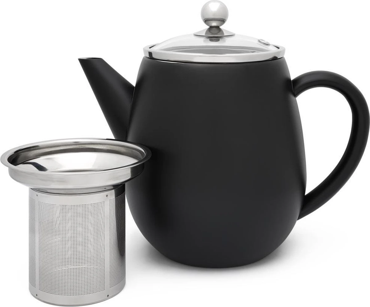 Bredemeijer - Theepot Duet Eva 1,1L Mat Zwart Met Filter - - Dubbelwandig 5 Bredemeijer - Theepot Duet Eva 1,1L Mat Zwart Met Filter - - Dubbelwandig - Afbeelding 3