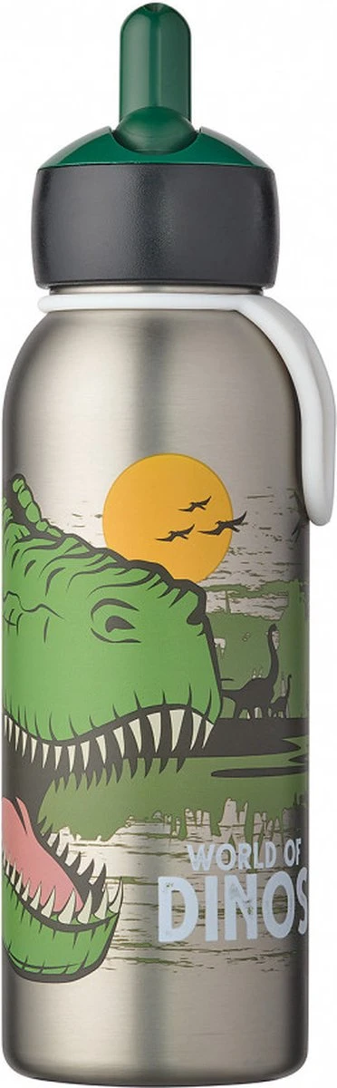 Mepal – Isoleerfles Flip-up Campus – Dino – Waterfles Met Rietje – Houdt Je Drankje Tot 9 Uur Warm En 12 Uur Koud – Drinkfles Voor Kinderen – Thermosfles 4 Mepal – Isoleerfles Flip-up Campus – Dino – Waterfles Met Rietje – Houdt Je Drankje Tot 9 Uur Warm En 12 Uur Koud – Drinkfles Voor Kinderen – Thermosfles - Afbeelding 2