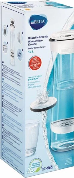 BRITA - Fill&Serve Waterfilterkaraf - 1,3L - Wit Grafiet - Inclusief 1 MicroDisc Waterfilter -Bekerwinkel 500x1200
