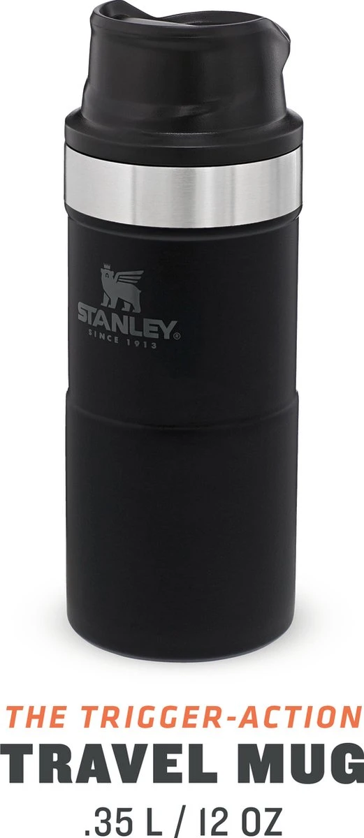 Stanley Trigger-Action Travel Mug 0.35L - Thermosfles - Matt Black 22 Stanley Trigger-Action Travel Mug 0.35L - Thermosfles - Matt Black - Afbeelding 20