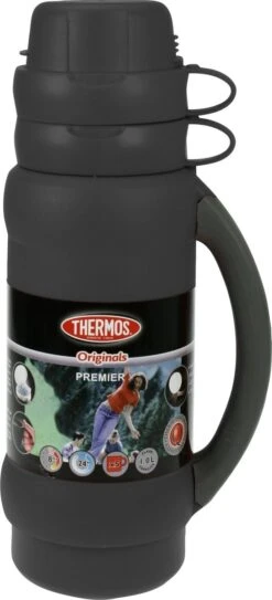 Thermos Premier Isoleerfles - 1L - Zwart