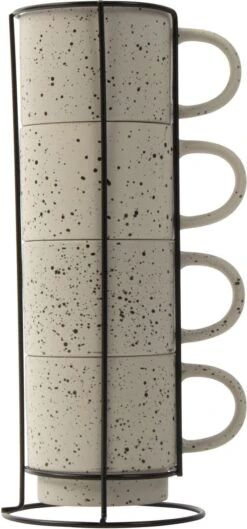 Gusta Rek Met Mokken Ivoor 350 Ml - 4 Stuks