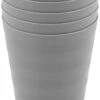 Luxe Herbruikbare Drinkbekers Van In Round – 5 Stuks – Grijs – Plastic / Kunststof – Drinkbeker Voor Volwassenen En Kinderen – Alternatief Voor Wegwerp Bekers – Drink Beker – Limonadeglazen Sapglazen – Camping Servies – Onbreekbare Glazen – Beerpong -Bekerwinkel 642x1200