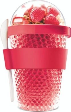 Sareva Muesli Beker - Met Lepel - Yoghurt 2 Go - Rood 15 Sareva Muesli Beker - Met Lepel - Yoghurt 2 Go - Rood -Bekerwinkel 761x1200 5