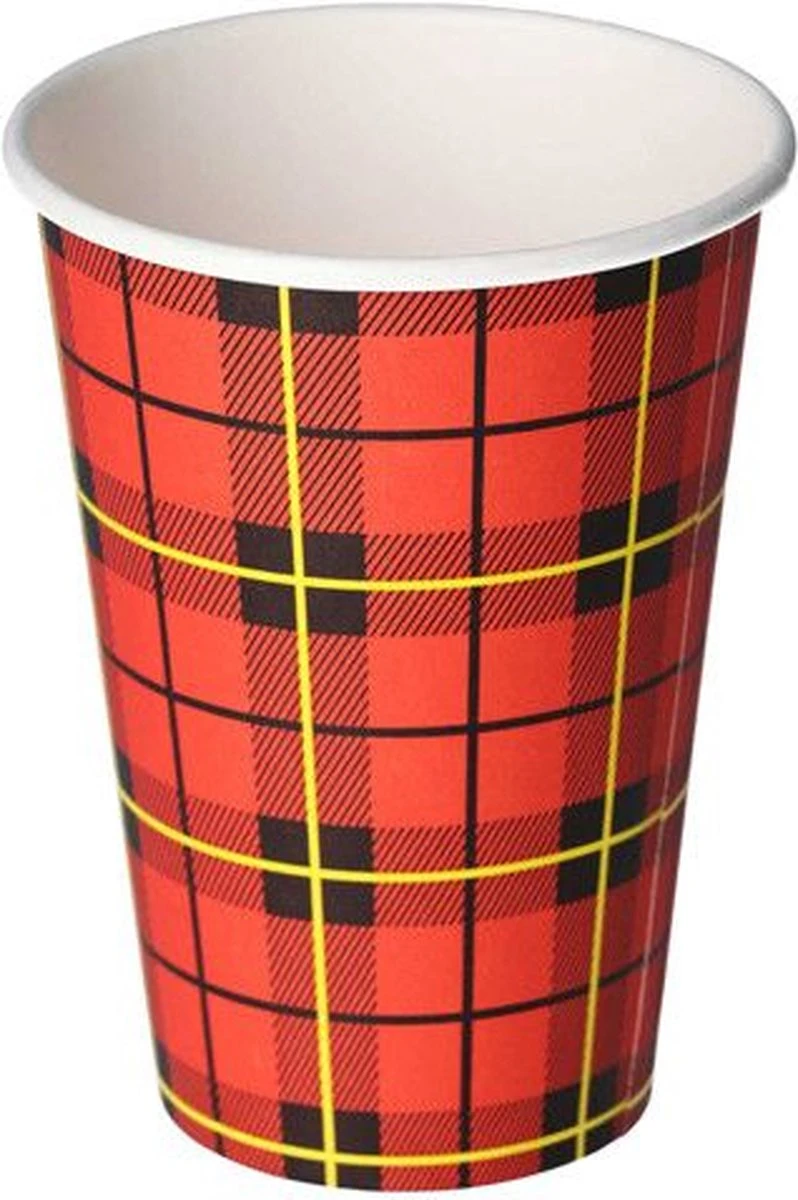 Koffiebeker Karton 180cc / 7.5 Oz | Schotse Ruit | 180 Ml | Doos 2500 Stuks 4 Koffiebeker Karton 180cc / 7.5 Oz | Schotse Ruit | 180 Ml | Doos 2500 Stuks - Afbeelding 2
