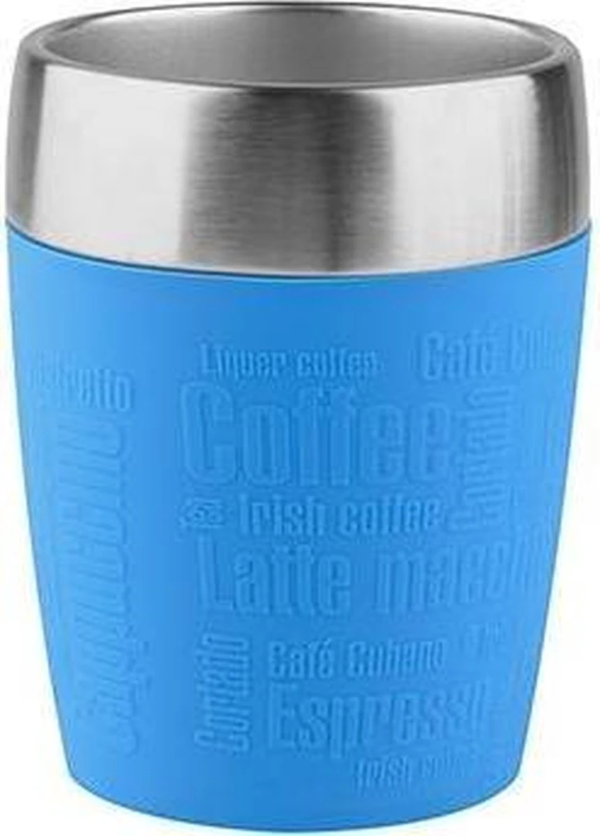 Tefal TRAVEL CUP K30833 Isoleerbeker - Inhoud 0.2L RVS / Blauw 3 Tefal TRAVEL CUP K30833 Isoleerbeker - Inhoud 0.2L RVS / Blauw