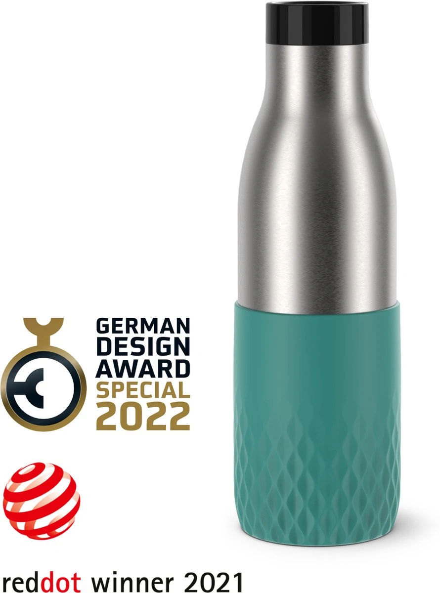 Tefal Bludrop Sleeve Thermosfles - RVS Groen 4 Tefal Bludrop Sleeve Thermosfles - RVS Groen - Afbeelding 2