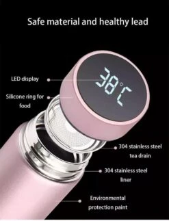 Slimme Thermosfles Met LCD Temperatuur Display - Curver Isolatiefles 0,5 Liter - Dubbelwandige Thermosfles - Thermosbeker - Isoleerfles - Thermoskan - Travel Mug - Bidon Drinkfles - Koffiebeker - Drinkflessen - RVS - Smart Thermos - Metaal -Bekerwinkel 917x1200 1