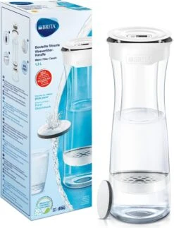 BRITA - Fill&Serve Waterfilterkaraf - 1,3L - Wit Grafiet - Inclusief 1 MicroDisc Waterfilter -Bekerwinkel 918x1200