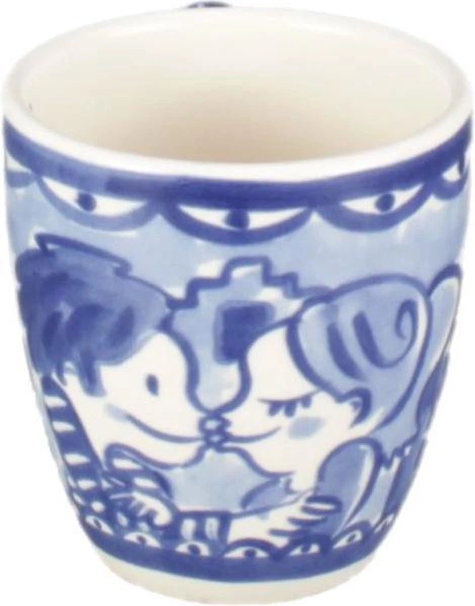 Blond Amsterdam Delfts Blond Minimok - 'Kussend' - Aardewerk 3 Blond Amsterdam Delfts Blond Minimok - 'Kussend' - Aardewerk