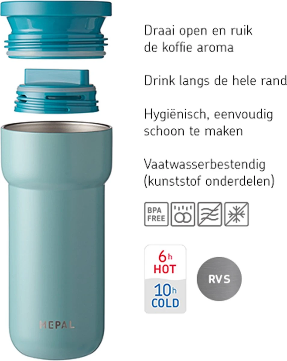 Mepal Isoleerbeker Ellipse 475 Ml – Houdt Je Drankje 6 Uur Warm En 10 Uur Koud – Nordic Pink – Koffiebeker To Go – Lekdicht – Thermosbeker 5 Mepal Isoleerbeker Ellipse 475 Ml – Houdt Je Drankje 6 Uur Warm En 10 Uur Koud – Nordic Pink – Koffiebeker To Go – Lekdicht – Thermosbeker - Afbeelding 3