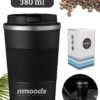 Mmoods Thermosbeker Voor Koffie En Thee 380ml - Koffiebeker To Go - Reisbeker Voor Auto - Herbruikbare Drinkfes Voor Warme En Koude Dranken - Ecologische Thermoskan Zwart Geschenk 2 Mmoods Thermosbeker Voor Koffie En Thee 380ml - Koffiebeker To Go - Reisbeker Voor Auto - Herbruikbare Drinkfes Voor Warme En Koude Dranken - Ecologische Thermoskan Zwart Geschenk -Bekerwinkel 960x1200 3